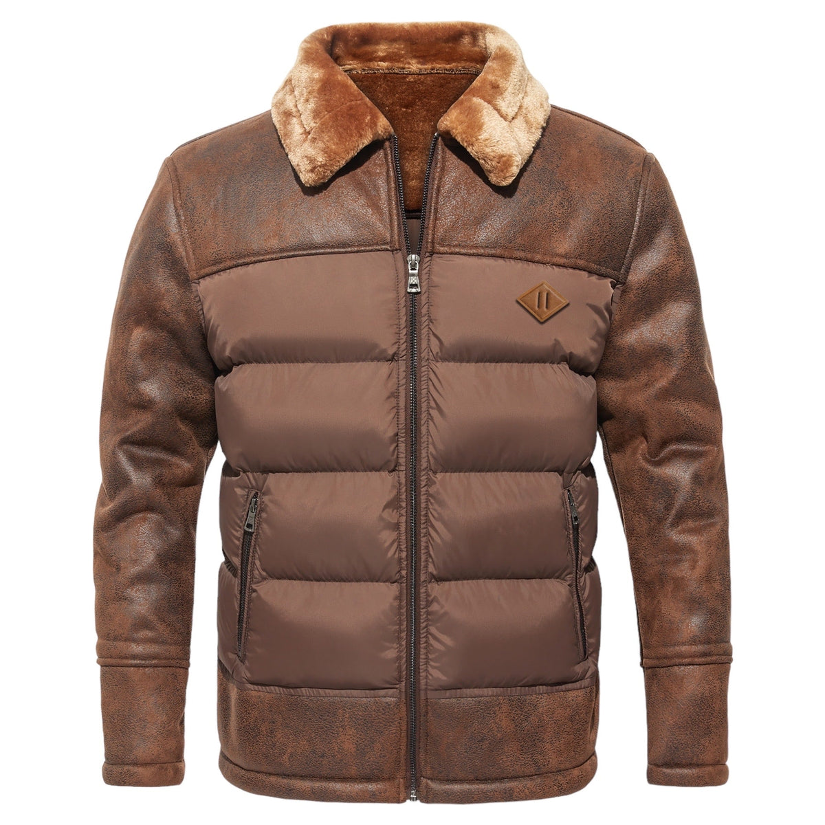 Men’s Classic Leather-Look Jacket