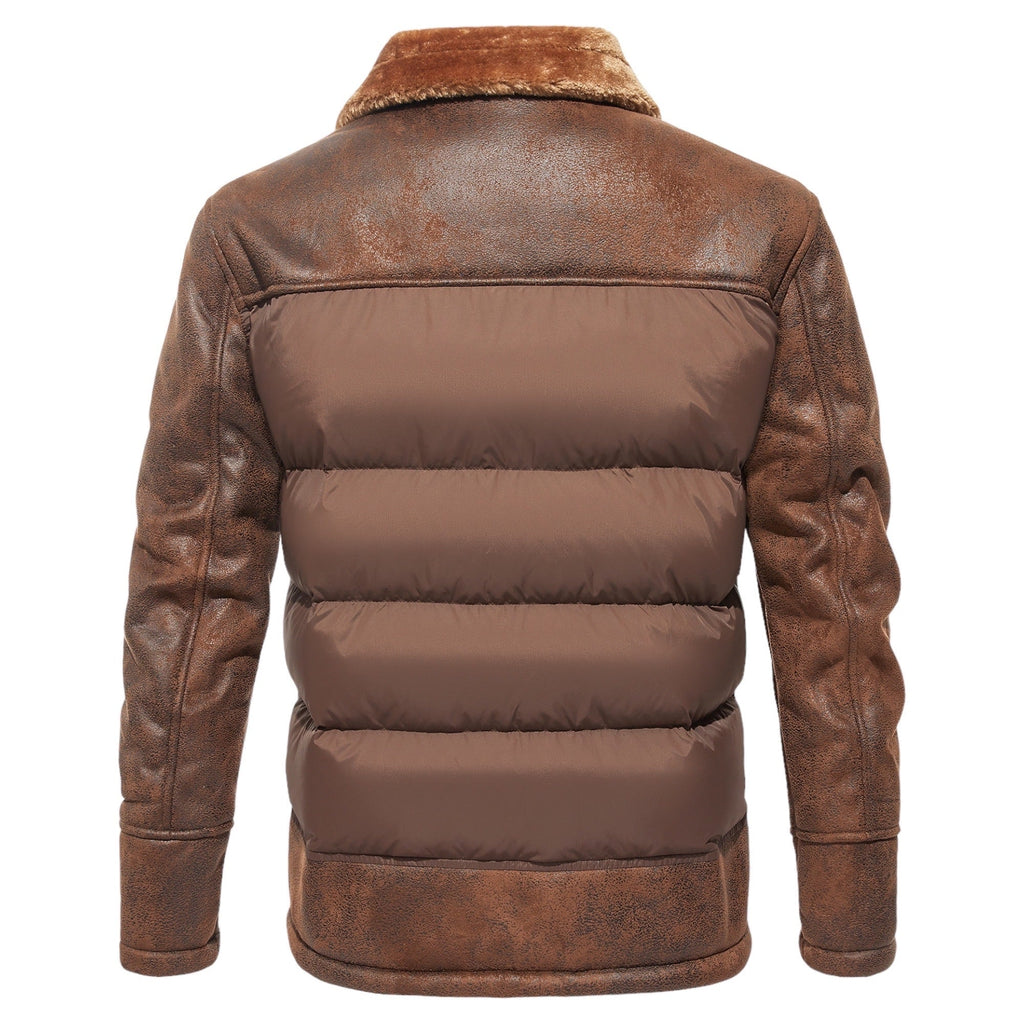 Men’s Classic Leather-Look Jacket