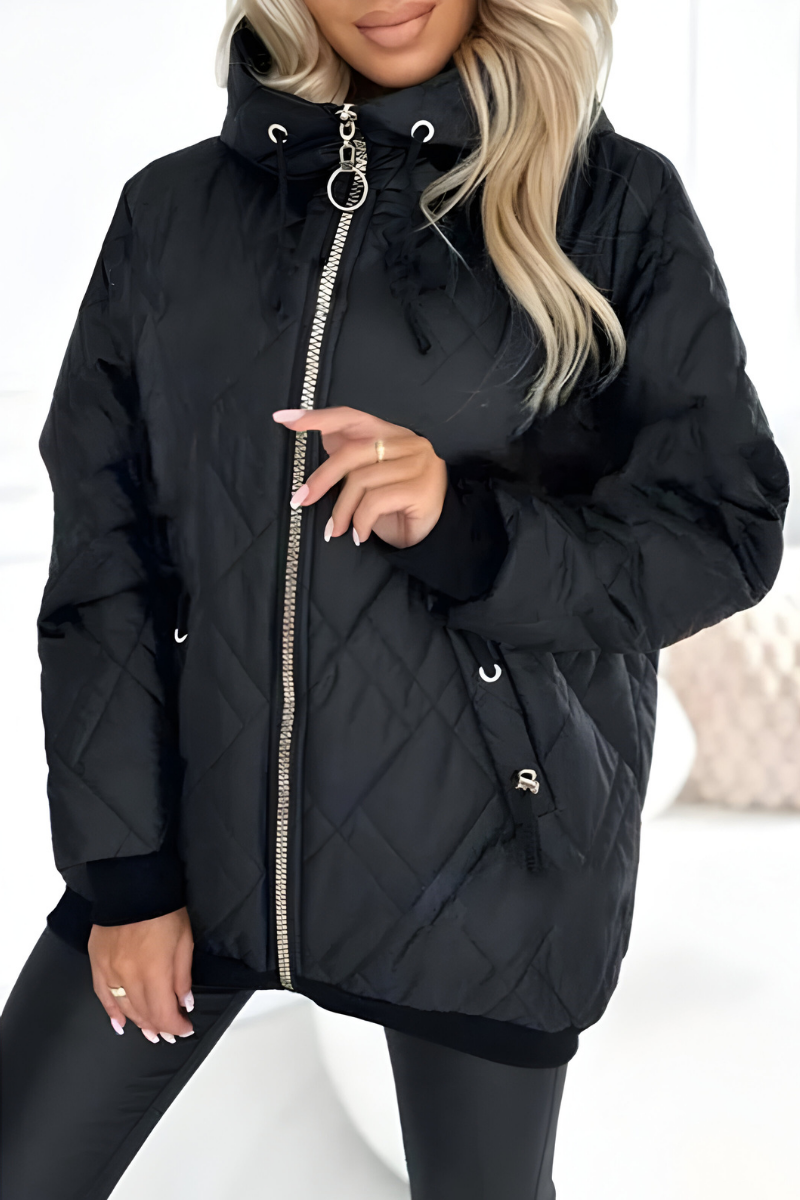 Women’s Warm Lightweight Puffer Jacket Black