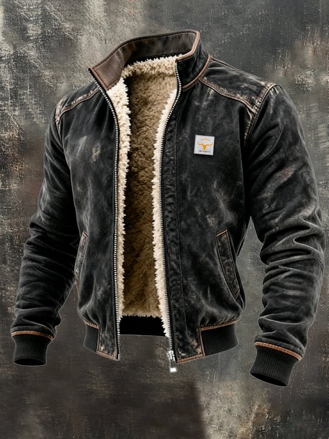 Men’s Warm Lined Casual Jacket Black