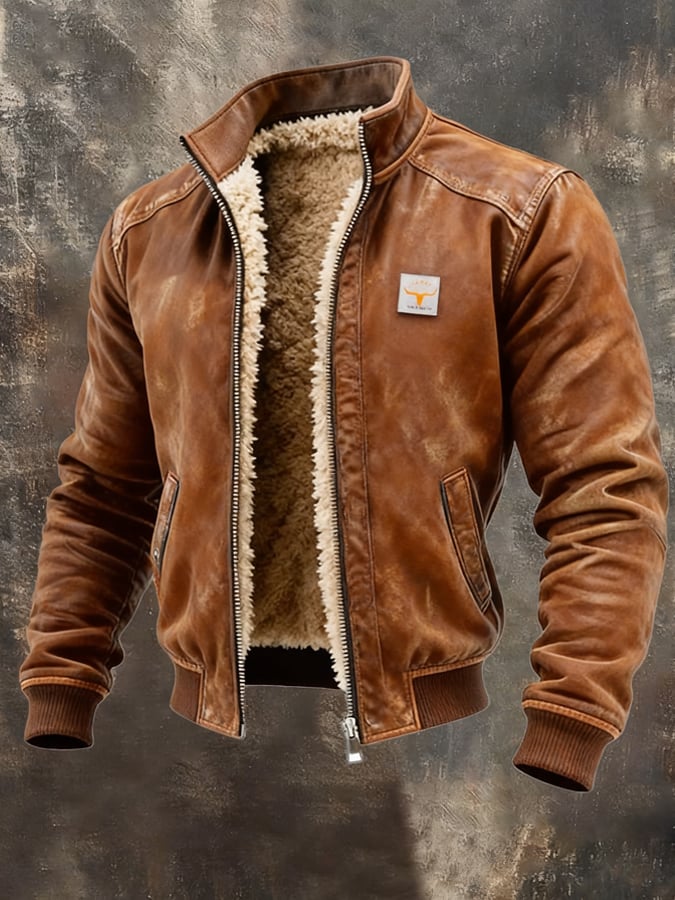 Men’s Warm Lined Casual Jacket Brown