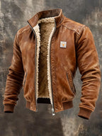 Men’s Warm Lined Casual Jacket Brown