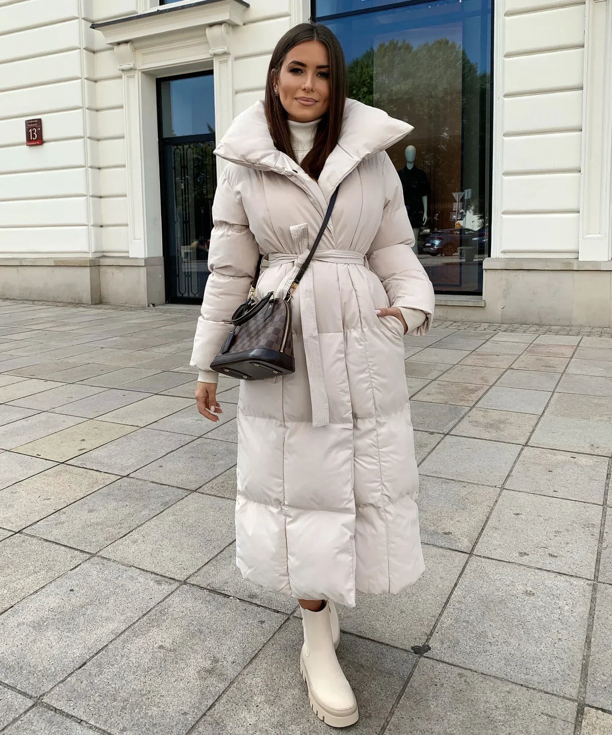 Women’s Long Winter Coat Beige