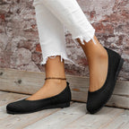 Women’s Comfortable Classic Ballerina Flats for Everyday Wear Black