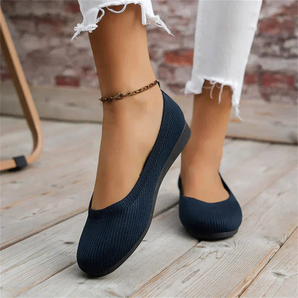 Women’s Comfortable Classic Ballerina Flats for Everyday Wear Blue