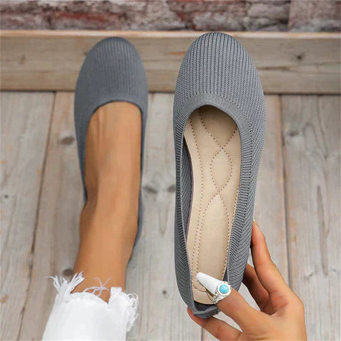 Women’s Comfortable Classic Ballerina Flats for Everyday Wear Grey