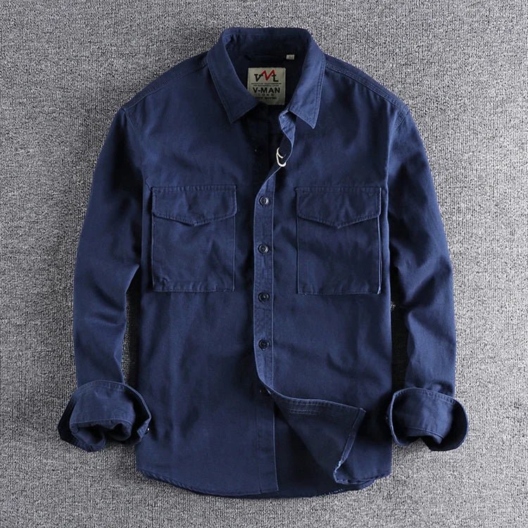 Men’s Elegant Utility Shirt for Everyday Style and Comfort Marine Blue