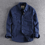 Men’s Elegant Utility Shirt for Everyday Style and Comfort Marine Blue
