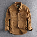 Men’s Elegant Utility Shirt for Everyday Style and Comfort Khaki