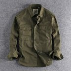 Men’s Elegant Utility Shirt for Everyday Style and Comfort Military Green