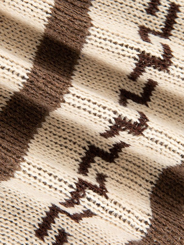 Men’s Shawl Collar Geometric Patterned Cardigan