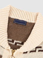 Men’s Shawl Collar Geometric Patterned Cardigan