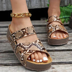 Women’s Comfortable Orthopedic Platform Sandals for Summer Snake Print
