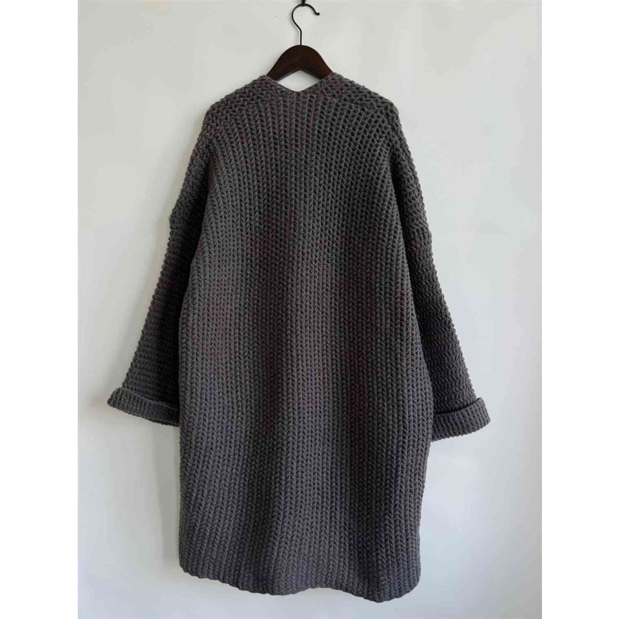 Women’s Oversized Knit Open Front Cardigan with Pockets