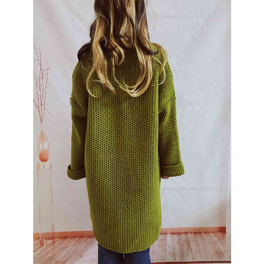 Women’s Oversized Knit Open Front Cardigan with Pockets