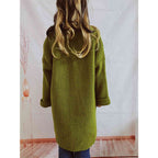 Women’s Oversized Knit Open Front Cardigan with Pockets