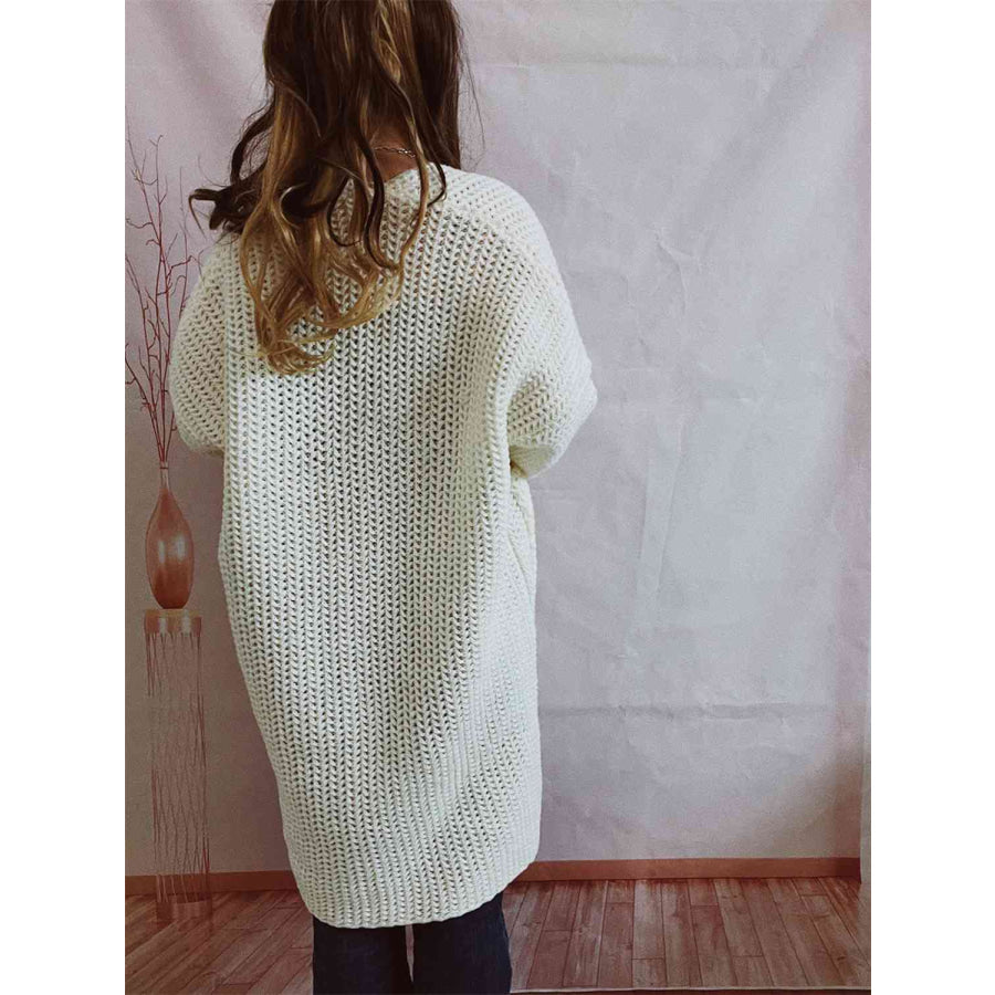 Women’s Oversized Knit Open Front Cardigan with Pockets