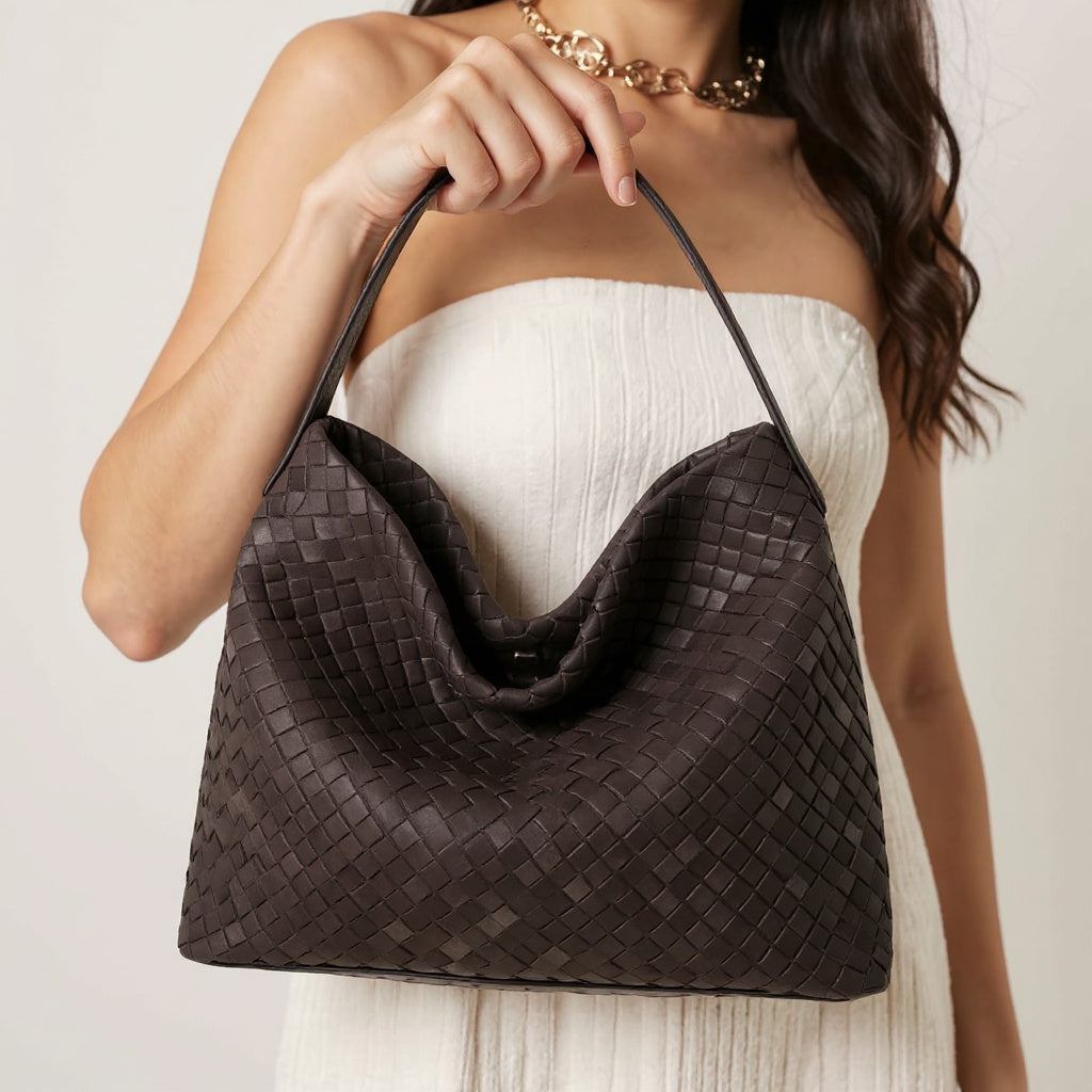 Reva | Women’s Large Shopper Tote Bag Brown