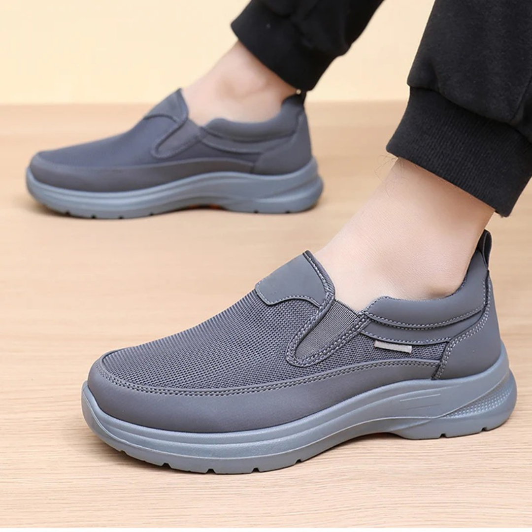 Men’s Casual Comfort Wide-Fit Sneakers Grey