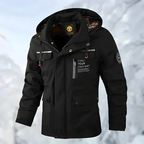 Men’s Stylish Outdoor Jacket with Multiple Pockets Black