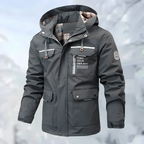 Men’s Stylish Outdoor Jacket with Multiple Pockets Grey