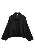 Women’s Chic Oversized Fit Coat Black