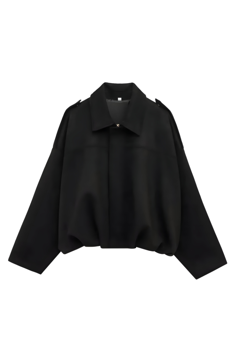 Women’s Chic Oversized Fit Coat Black