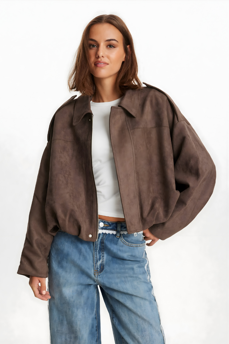 Women’s Chic Oversized Fit Coat Brown
