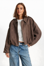 Women’s Chic Oversized Fit Coat Brown