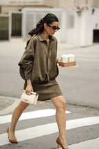 Women’s Chic Oversized Fit Coat Green