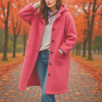 Women’s Cosy Oversized Tweed Coat Pink