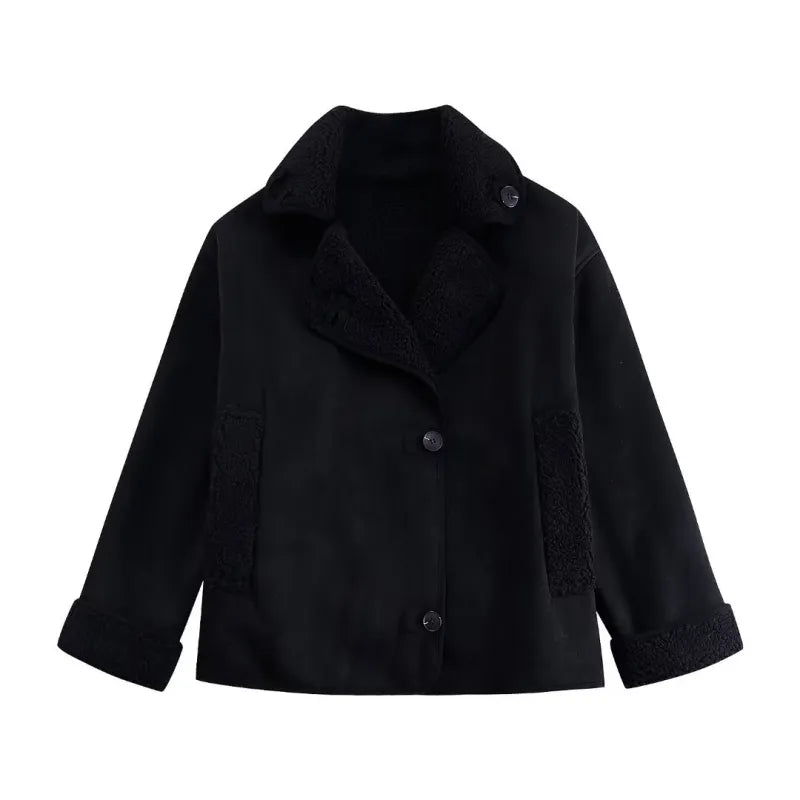 Women’s Stylish Oversized Winter Coat Black