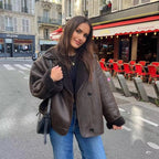 Women’s Stylish Oversized Winter Coat Brown