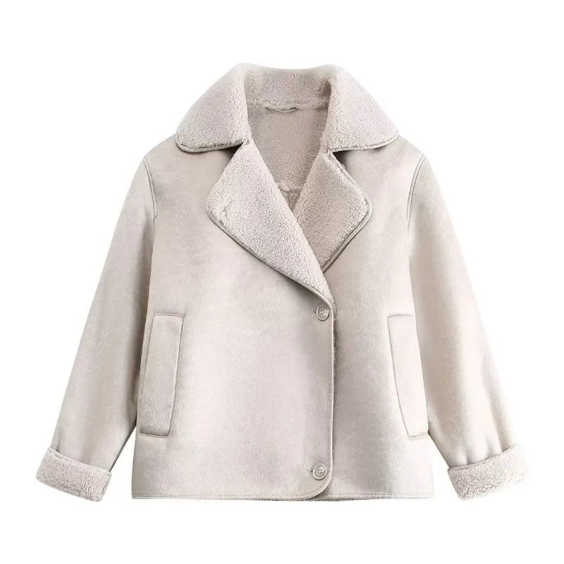 Women’s Stylish Oversized Winter Coat White