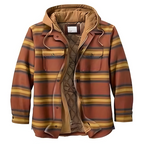 Men’s Comfortable Patchwork Hooded Jacket Red