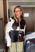 Women’s Stylish Patterned Jacket with Zip