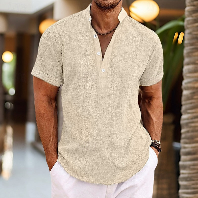 Men’s Lightweight Short Sleeve Shirt – Stay Cool and Comfortable Khaki