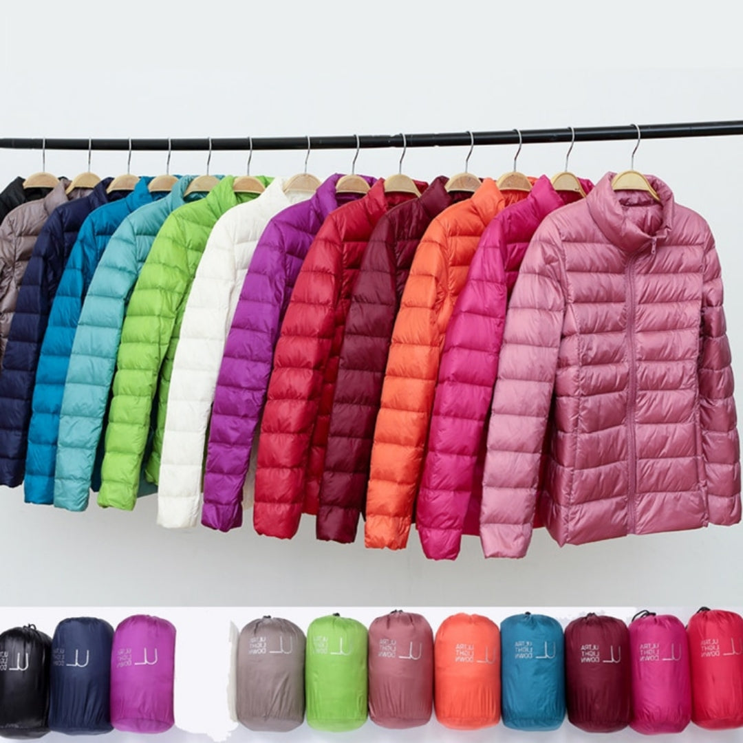 Women’s Ultra-Light Puffer Jacket with Fine Pleats
