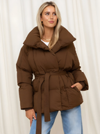 Women’s Modern Stylish Puffer Jacket Brown