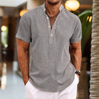 Men’s Lightweight Short Sleeve Shirt – Stay Cool and Comfortable Gray