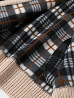 Men’s Ribbed Knit Full-Zip Cardigan with Stand Collar