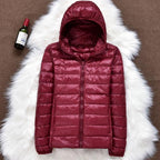 Women’s Lightweight Quilted Puffer Jacket Burgundy
