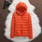 Women’s Lightweight Quilted Puffer Jacket Orange