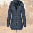 Women’s Warm Quilted Puffer Winter Coat Blue