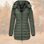 Women’s Warm Quilted Puffer Winter Coat Green