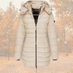 Women’s Warm Quilted Puffer Winter Coat Khaki