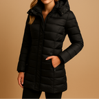 Women’s Warm Quilted Puffer Winter Coat Black