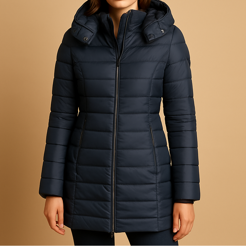 Women’s Warm Quilted Puffer Winter Coat Blue