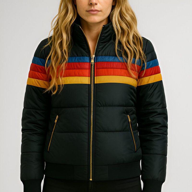 Women’s Retro Quilted Puffer Winter Coat