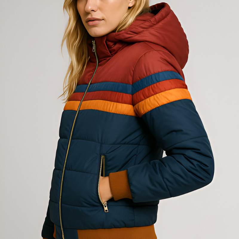 Women’s Retro Quilted Puffer Winter Coat